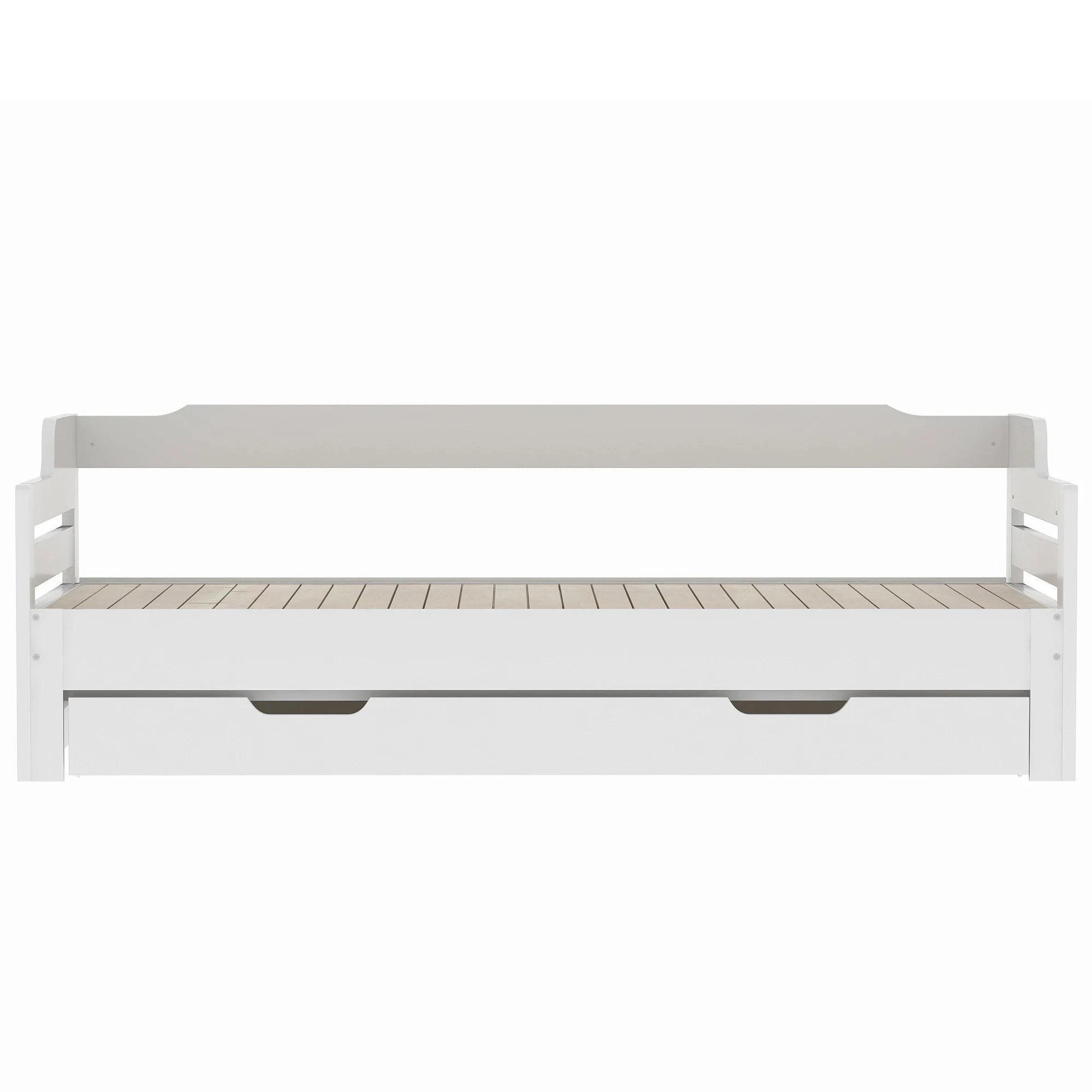 PureNest™ Single Guest Sofa Bed with Pull-Out Trundle (3FT / 90 × 190 cm) – White Manwatstore
