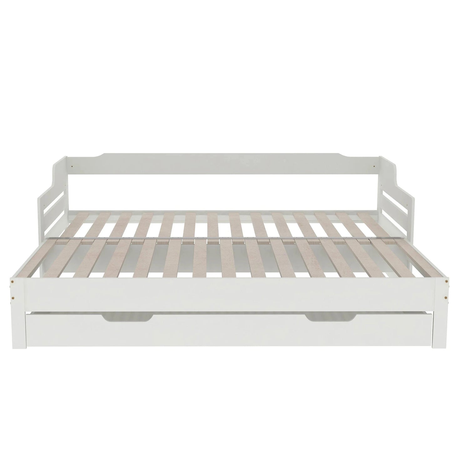 PureNest™ Single Guest Sofa Bed with Pull-Out Trundle (3FT / 90 × 190 cm) – White Manwatstore