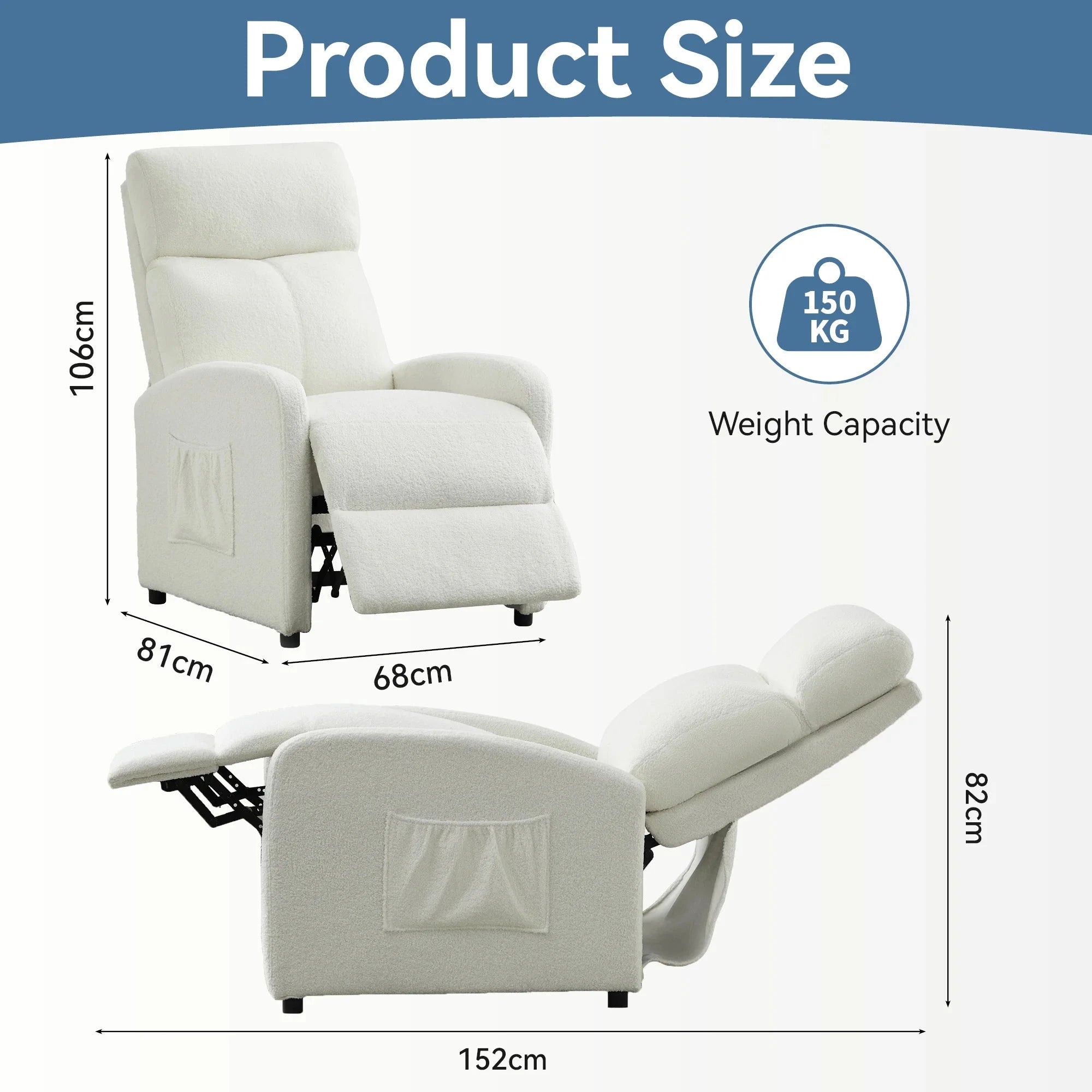 Relaxo Push-Back Recliner Chair with Lumbar Support & Adjustable Leg Rest Manwatstore