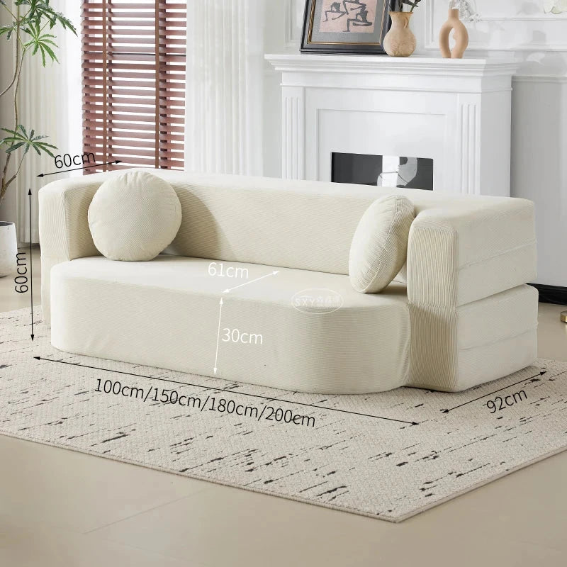 RetroFold™ Fabric Folding Sofa Bed (Vacuum-Compressed) Manwatstore