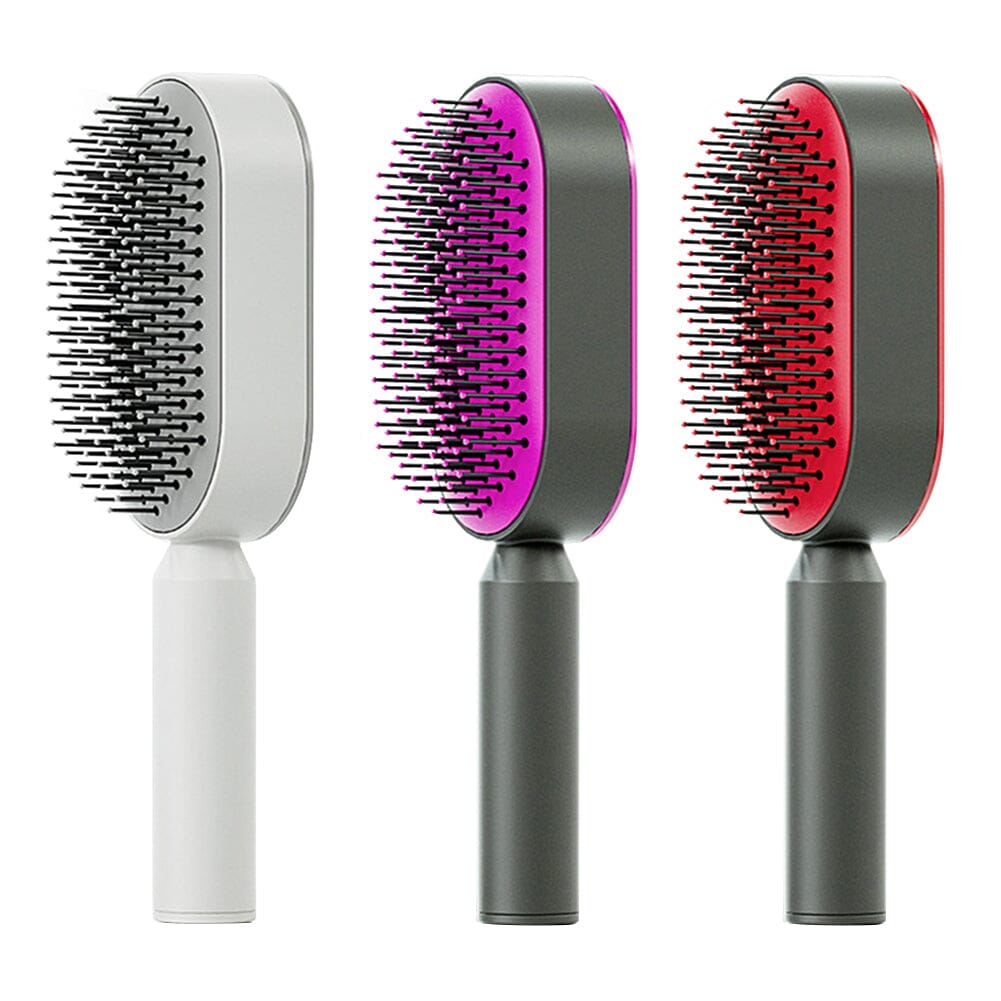 Self Cleaning Hair Brush For Women One-key Cleaning Hair Loss Airbag Massage Scalp Comb Anti-Static Hairbrush 0 Manwatstore