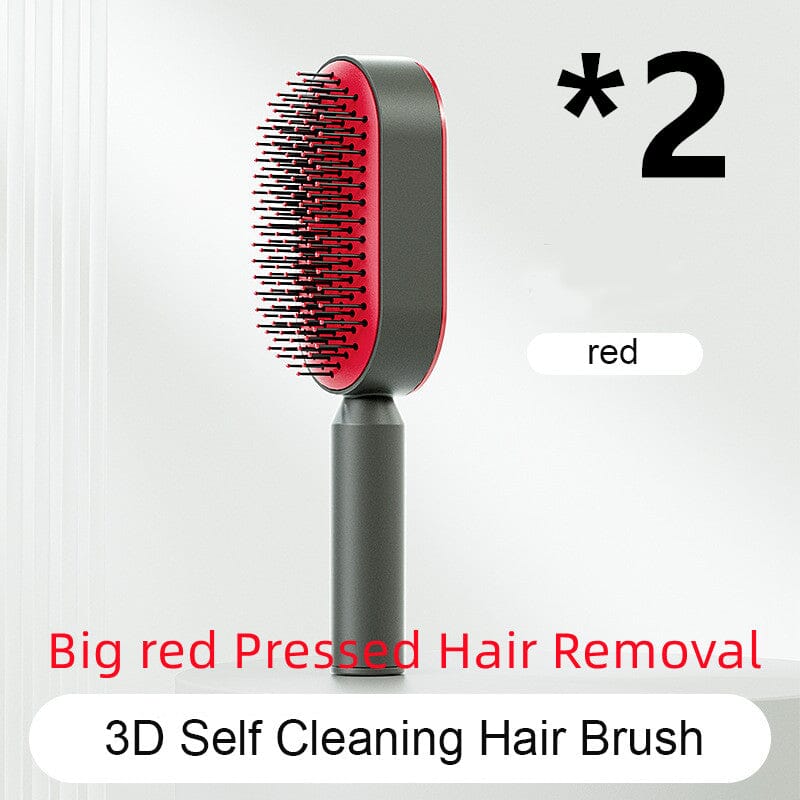 Self Cleaning Hair Brush For Women One-key Cleaning Hair Loss Airbag Massage Scalp Comb Anti-Static Hairbrush 0 Manwatstore