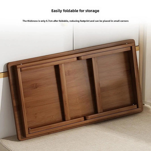 Side Table Wooden Floor Table Folding Coffee Tea Table Modern Accent Table for Living Room Bedroom Balcony Home Office Furniture Manwatstore