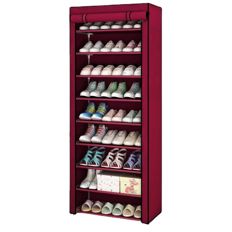 Simple Shoe Rack Multi-layer Steel Pipe Assembly Dustproof Shoe Cabinet 0 Manwatstore