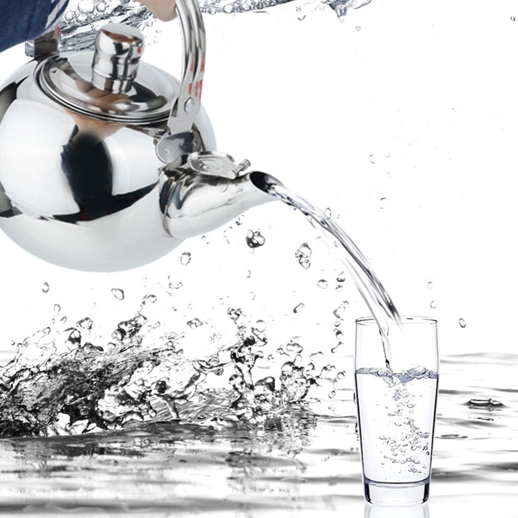 Thickened Stainless Steel Kettle Kettle Teapot Hot Milk Kettle Yellow Kettle Spherical Kettle Kitchen accessories Manwatstore