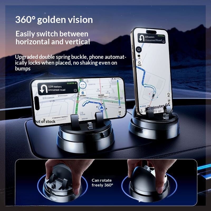 Universal Car Phone Holder Mount - Black Dashboard Air Vent Stand for Smartphone GPS Navigation Device 0 Manwatstore