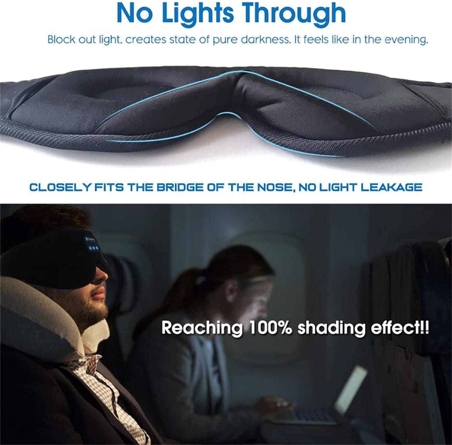 Wireless Call Stereo Music Blackout Sleep Eye Mask 0 Manwatstore