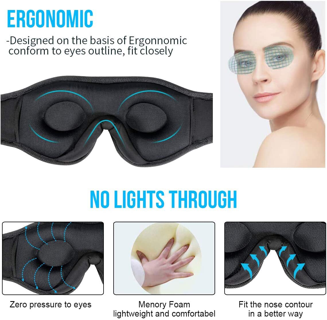 Wireless Call Stereo Music Blackout Sleep Eye Mask 0 Manwatstore