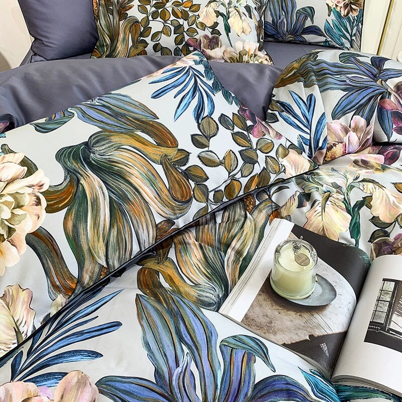 5/7Pcs Luxury Egyptian Cotton Bedding Set | Queen King Size Bright Manwatstore