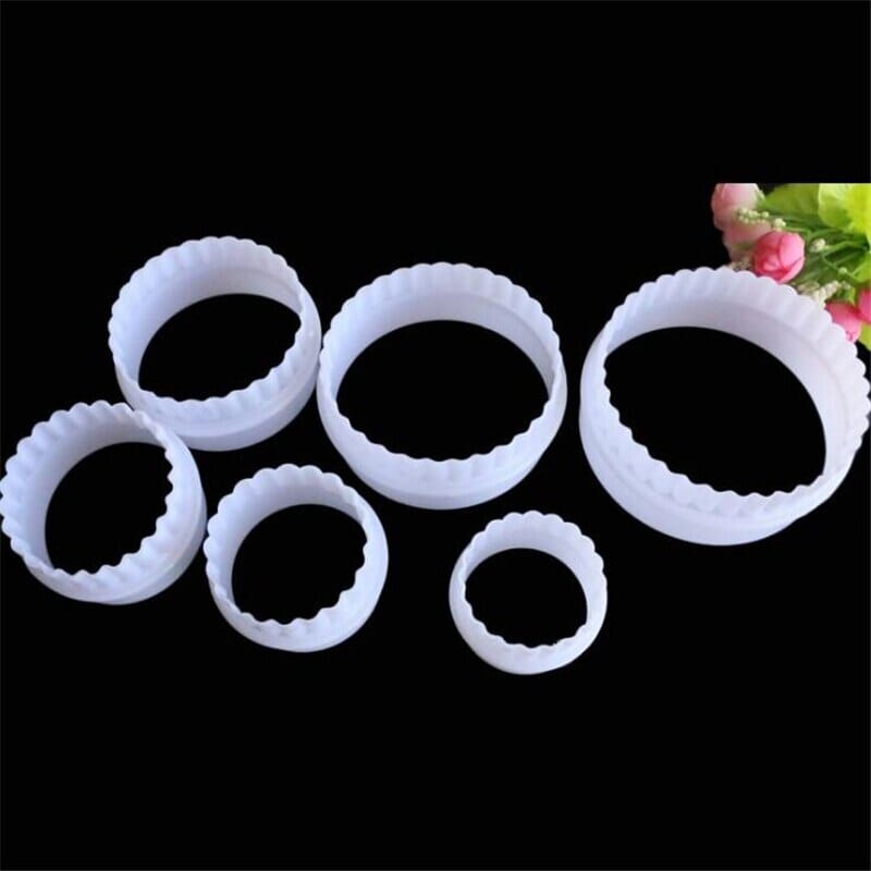 6 Size/Set Plastic Round Shape Cookie Cutter Manwatstore