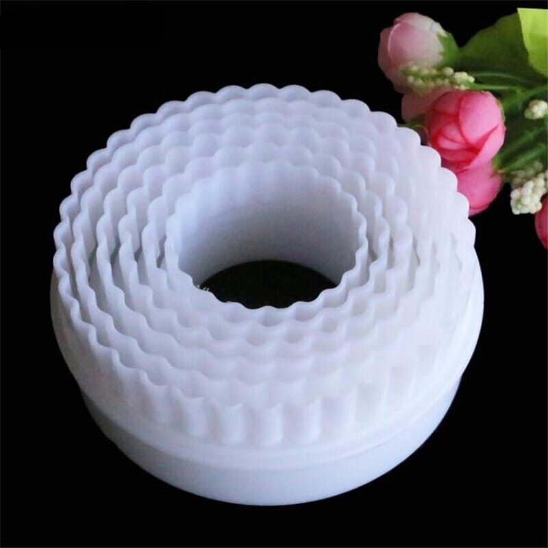 6 Size/Set Plastic Round Shape Cookie Cutter Manwatstore