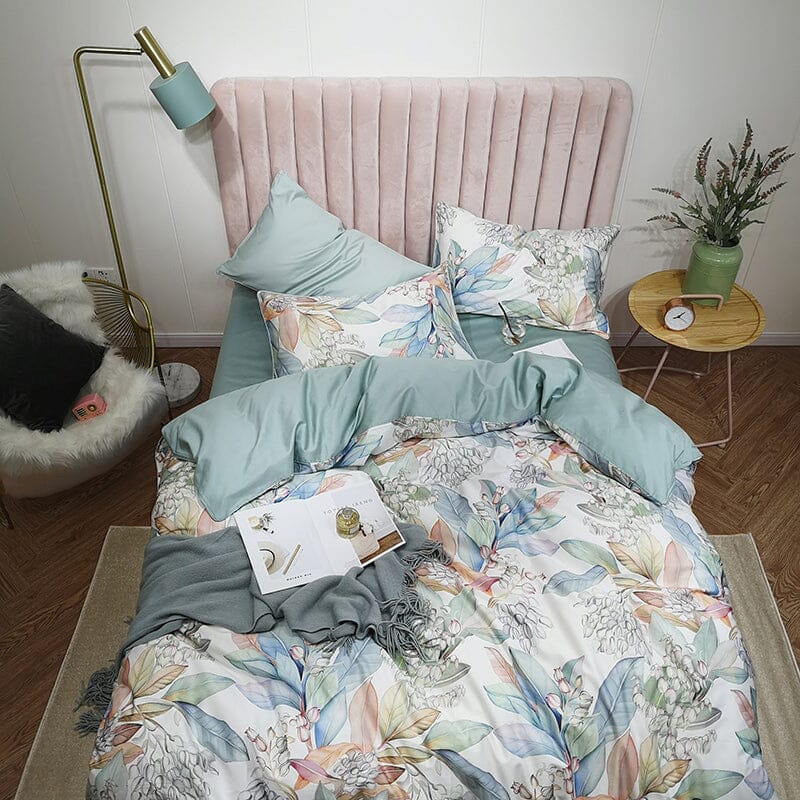 6Pcs Luxury Egyptian Cotton Bedding Set | Queen King Size Bright Manwatstore