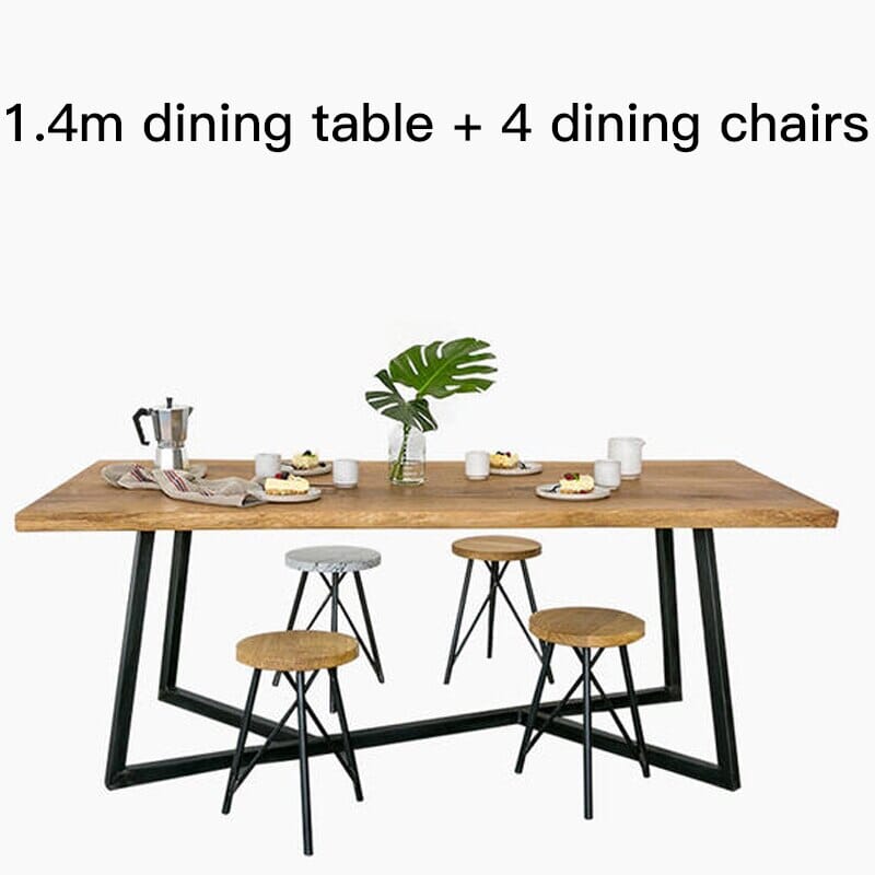 American Solid Wood Table Long Table Industrial Style Large Conference Table Boss Desk Modern Minimalist Dining Table Manwatstore