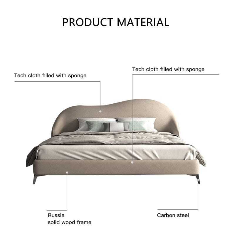 Modern Elegant King Size Beds With Genuine Leather Manwatstore