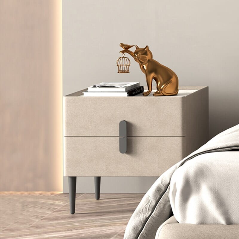 Modern Elegant King Size Beds With Genuine Leather Manwatstore