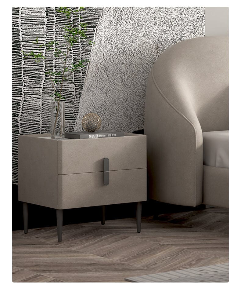 Modern Elegant King Size Beds With Genuine Leather Manwatstore