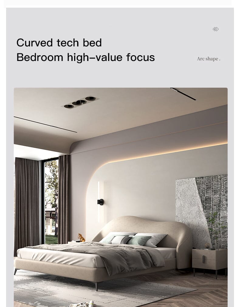 Modern Elegant King Size Beds With Genuine Leather Manwatstore