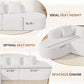 114-inch Frameless Sofa, Modern Modular Sofa with Chaise Lounge, L-shaped Cloud-shaped Sofa Manwatstore