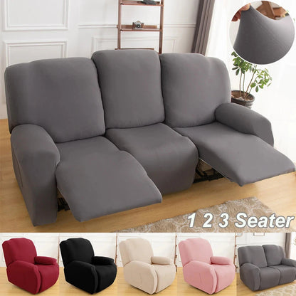1/2/3 Seater Recliner Sofa Slipcovers Elastic Couch Protector Stretch Recliner Armchair Covers Furniture Chaise Lounge Covers Manwatstore