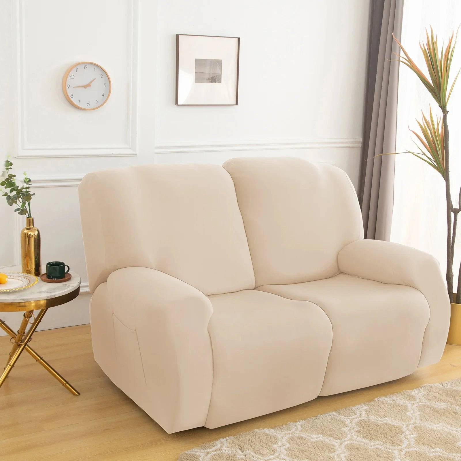 1/2/3 Seater Recliner Sofa Slipcovers Elastic Couch Protector Stretch Recliner Armchair Covers Furniture Chaise Lounge Covers Manwatstore