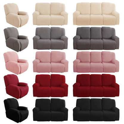 1/2/3 Seater Recliner Sofa Slipcovers Elastic Couch Protector Stretch Recliner Armchair Covers Furniture Chaise Lounge Covers Manwatstore