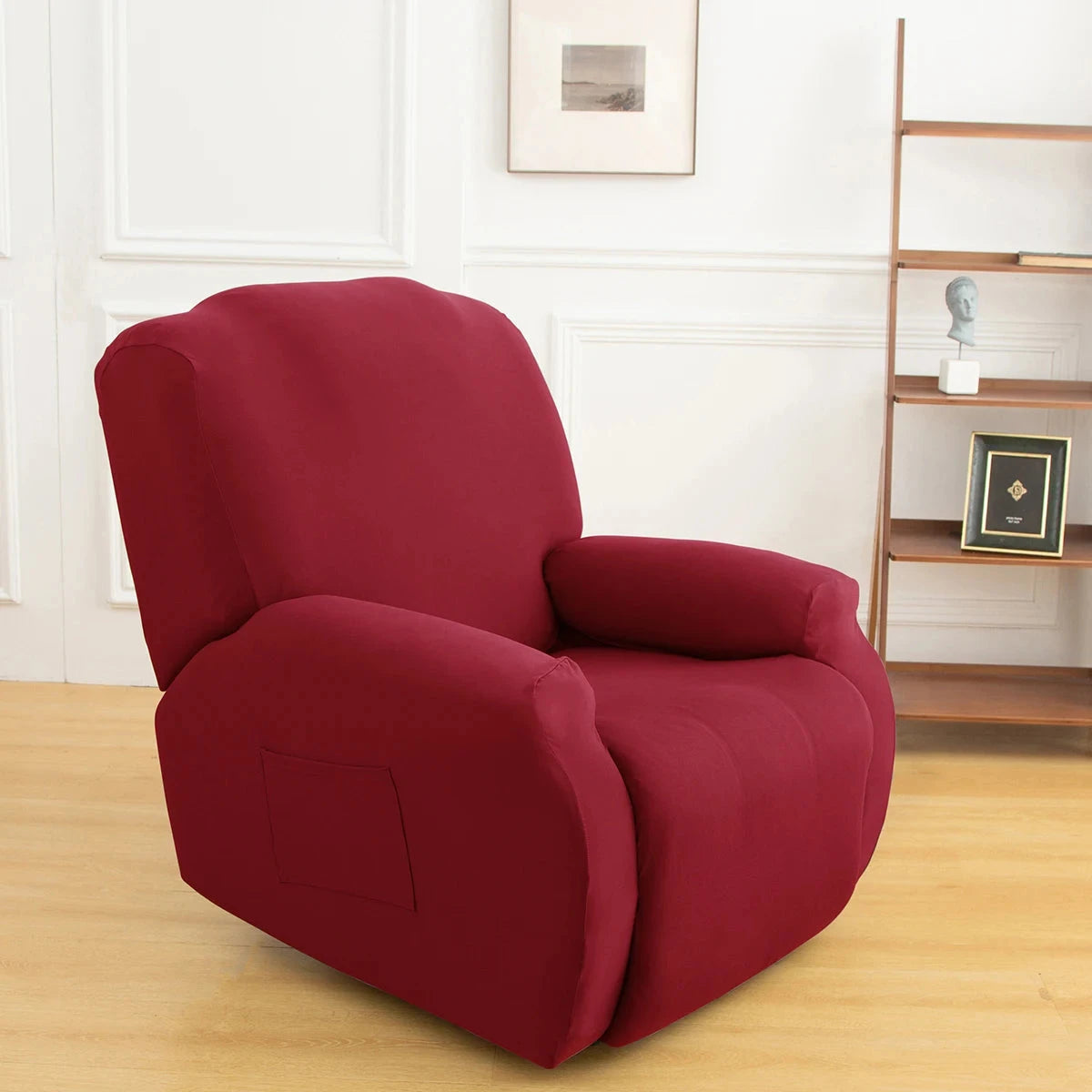 1/2/3 Seater Recliner Sofa Slipcovers Elastic Couch Protector Stretch Recliner Armchair Covers Furniture Chaise Lounge Covers Manwatstore