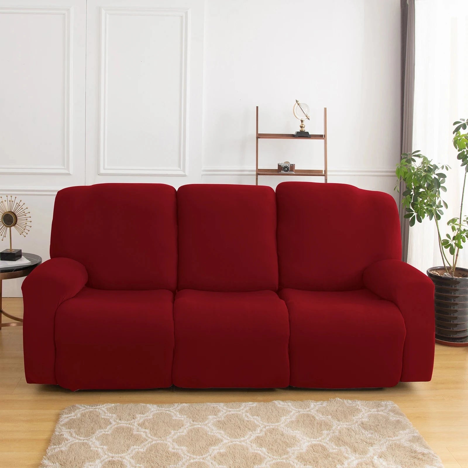 1/2/3 Seater Recliner Sofa Slipcovers Elastic Couch Protector Stretch Recliner Armchair Covers Furniture Chaise Lounge Covers Manwatstore