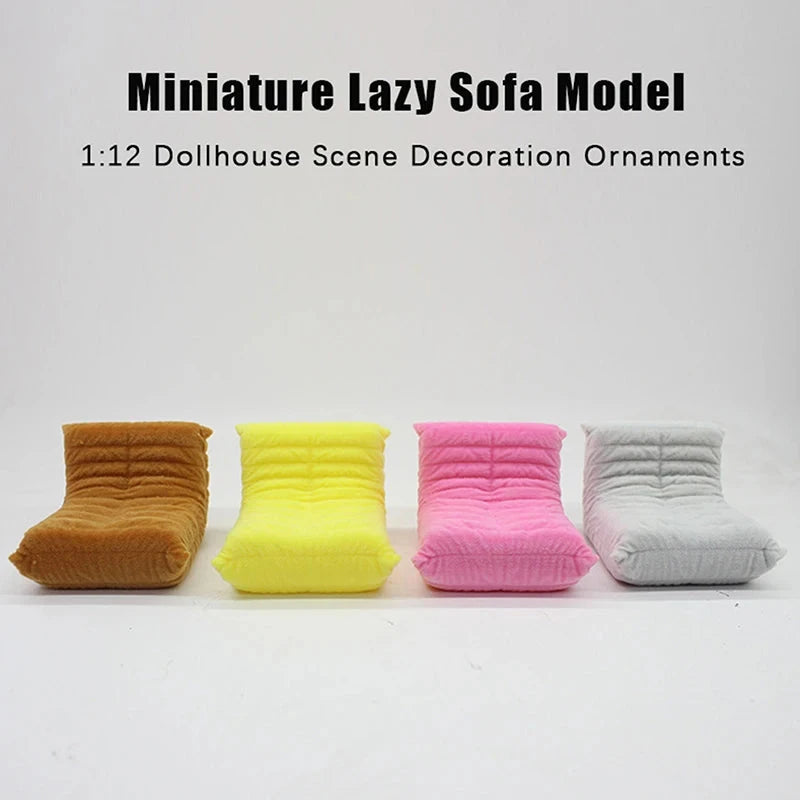 1Pc 1:12 Dollhouse Miniature Sofa Lazy Sofa Bean Bag Sofa Home Furniture Model Decor Toy Doll House Accessories Manwatstore