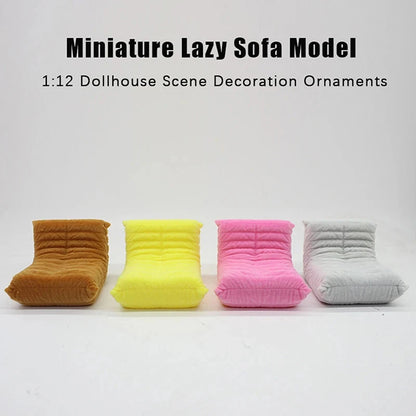 1Pc 1:12 Dollhouse Miniature Sofa Lazy Sofa Bean Bag Sofa Home Furniture Model Decor Toy Doll House Accessories Manwatstore