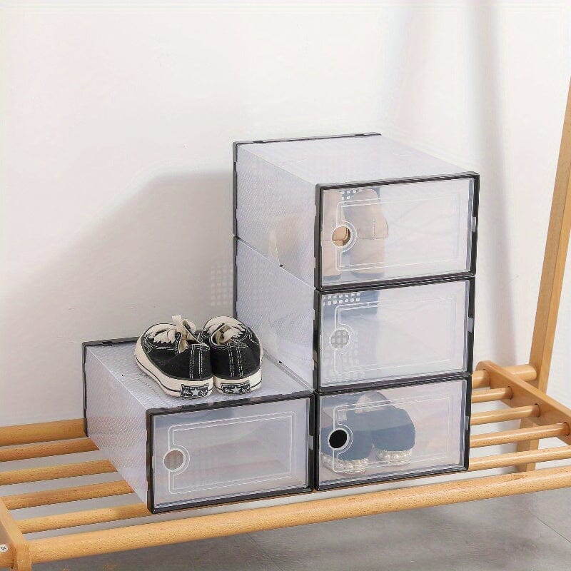 1pc Clear Plastic Shoe Storage Boxes, Stackable Organizer With Ventilation And Dust-Proof Design, Drawer-Type Shoe Container, High-Quality Stackable Wholesale Shoe Cases Manwatstore
