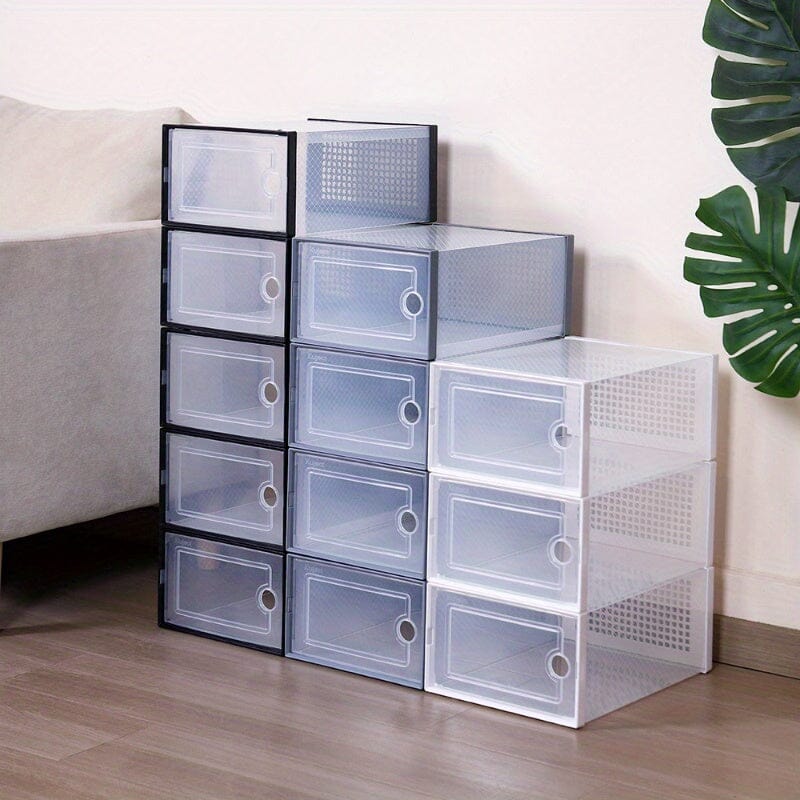 1pc Clear Plastic Shoe Storage Boxes, Stackable Organizer With Ventilation And Dust-Proof Design, Drawer-Type Shoe Container, High-Quality Stackable Wholesale Shoe Cases Manwatstore