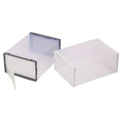 1pc Clear Plastic Shoe Storage Boxes, Stackable Organizer With Ventilation And Dust-Proof Design, Drawer-Type Shoe Container, High-Quality Stackable Wholesale Shoe Cases Manwatstore