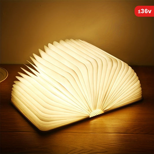1pc Creative Folding Book Lamp LED Bedside Light - Rechargeable - 3-Color Changing (White/Blue/Red) with Open Book Mechanism, Portable Book Light, s, Room, Camping, Parties, & Low Voltage Manwatstore