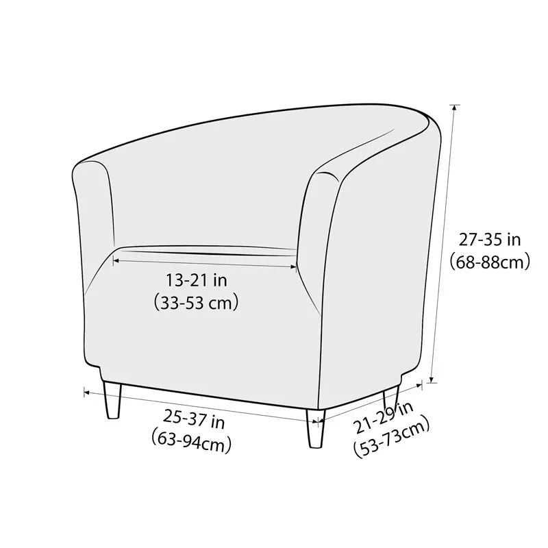 1PC Elastic Club Tub Armchair Cover Living Room Stretch Bar Accent Chair Slipcovers Single Sofa Covers for Counter Bedroom Manwatstore