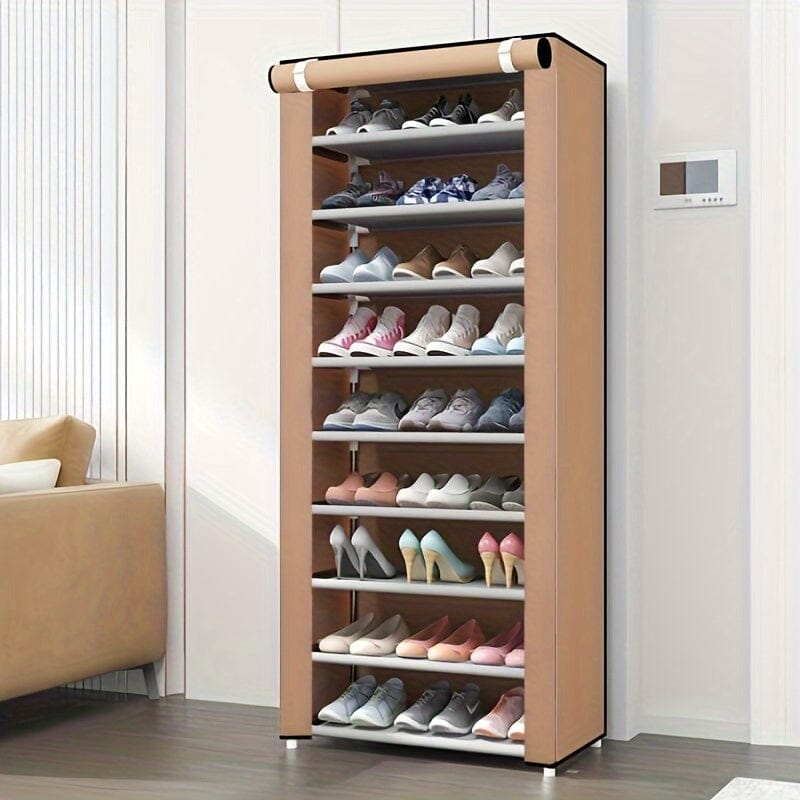 1pc Multi-layer Shoe Storage Organizer With Cover, Dustproof Household Shoe Shelf, Large Capacity Shoes Container Christmas/Halloween gift Manwatstore