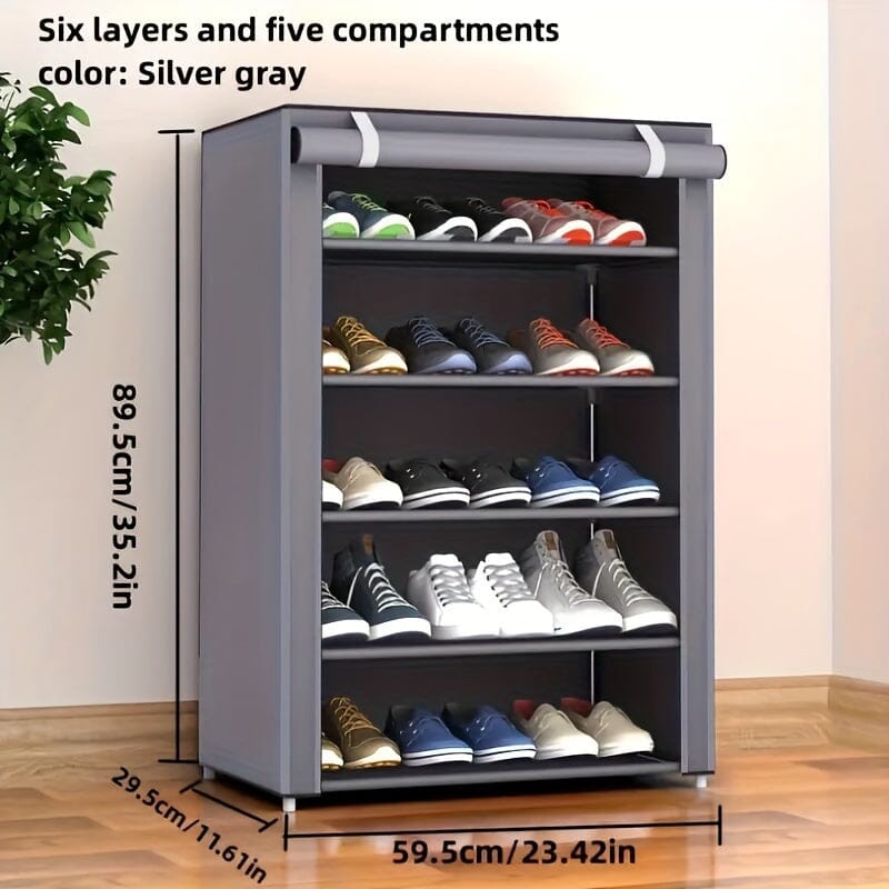 1pc Multi-layer Shoe Storage Organizer With Cover, Dustproof Household Shoe Shelf, Large Capacity Shoes Container Christmas/Halloween gift Manwatstore
