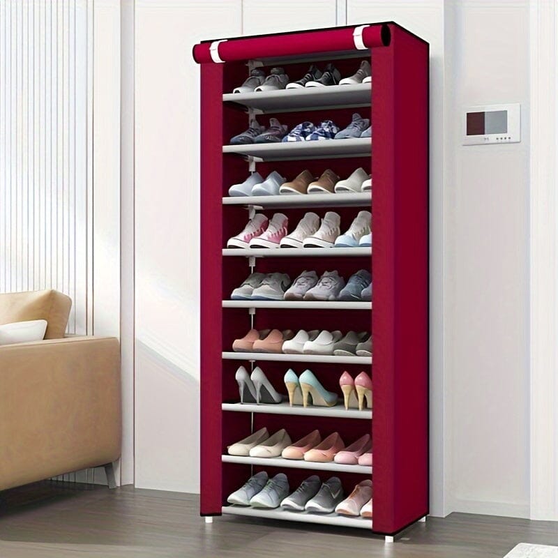 1pc Multi-layer Shoe Storage Organizer With Cover, Dustproof Household Shoe Shelf, Large Capacity Shoes Container Christmas/Halloween gift Manwatstore