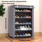 1pc Simple Assembly Shoe Cabinet, Floor Standing Shoe Storage Rack, Dustproof Shoe Organizer, Multi-layer Large Capacity Home Shoe Cabinet, Home Organization And Storage Rack For Bedroom Living Room And Dorm Entrance, Home Fu Manwatstore