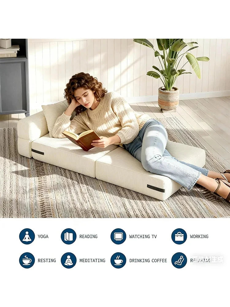 2-in-1 Convertible Folding Sofa Bed – Pull-Out Loveseat Sleeper Chair Manwatstore