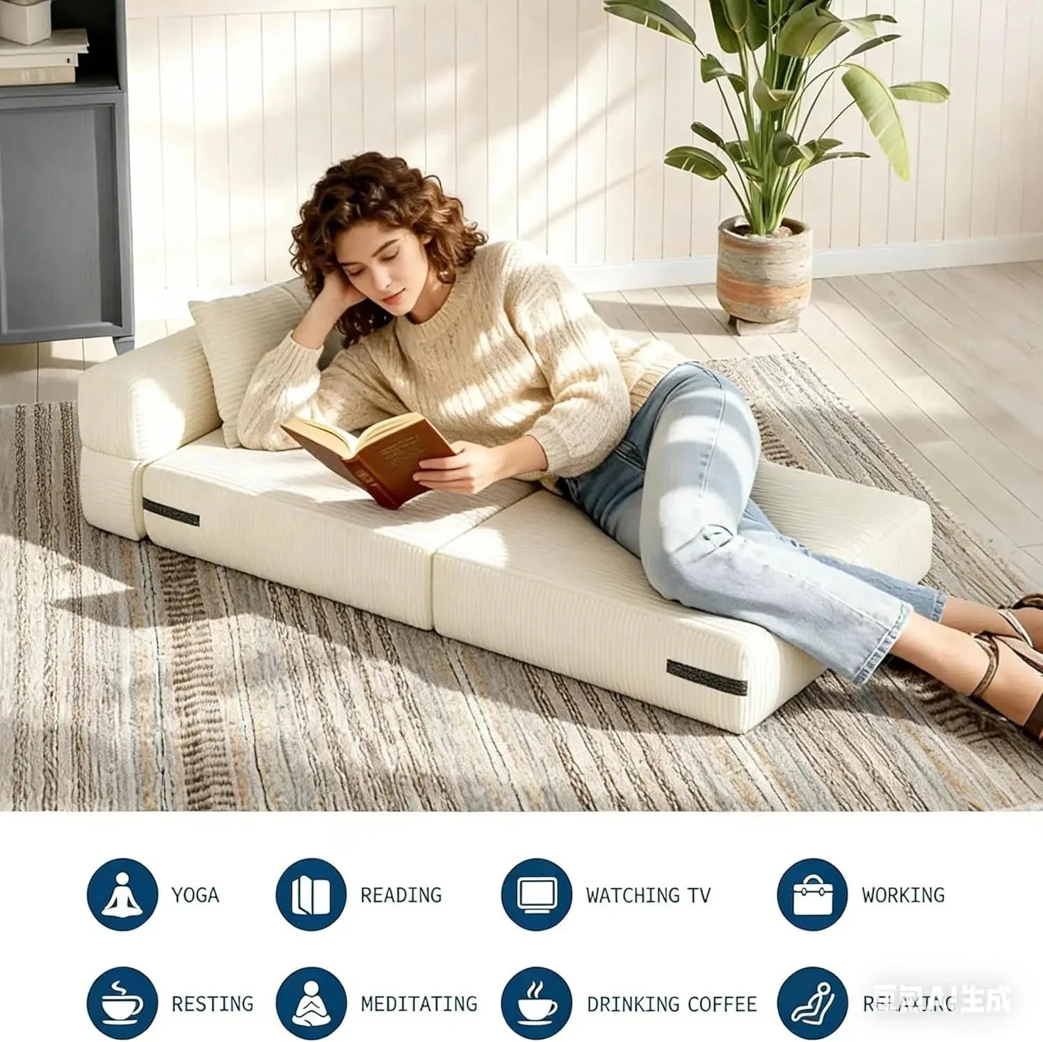 2-in-1 Convertible Folding Sofa Bed – Pull-Out Loveseat Sleeper Chair Manwatstore