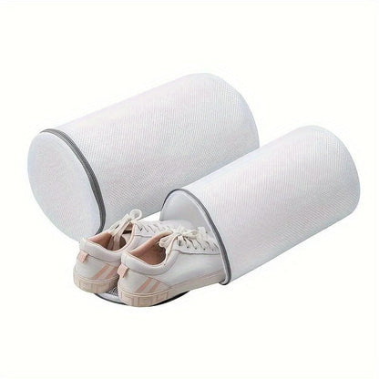 2-Pack Christmas Shoe Storage Bags - Oval Fabric Laundry Bags with Zipper Closure, Anti-Deformation &amp; Anti-Tangle Design, Multi-Purpose Organizer for Shoes, Socks, Underwear - Durable &amp; Stylish Holiday Gift for Home Organizat Manwatstore