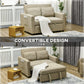 2-Seater Convertible Sofa Bed Settee with Cushions & Side Storage Pockets sofa bed Manwatstore