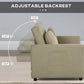 2-Seater Convertible Sofa Bed Settee with Cushions & Side Storage Pockets sofa bed Manwatstore