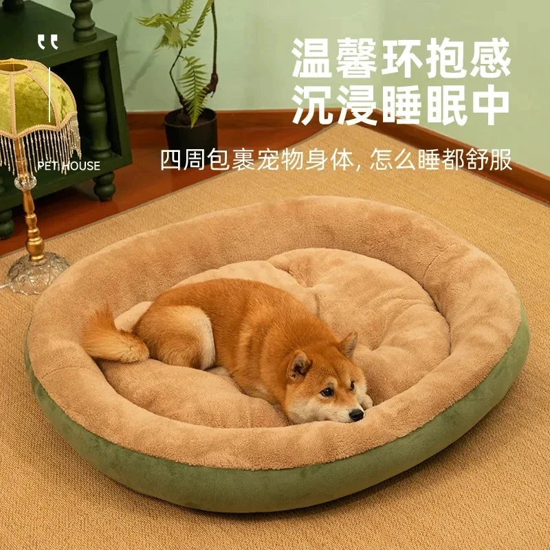 2023 Warm Soft Plush Pet Bed for Small Medium Large Dogs Round Cat Bed House Dogs Mat Dog Sleep Kennel Mat Cama Perro Manwatstore