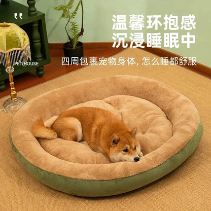 2023 Warm Soft Plush Pet Bed for Small Medium Large Dogs Round Cat Bed House Dogs Mat Dog Sleep Kennel Mat Cama Perro Manwatstore