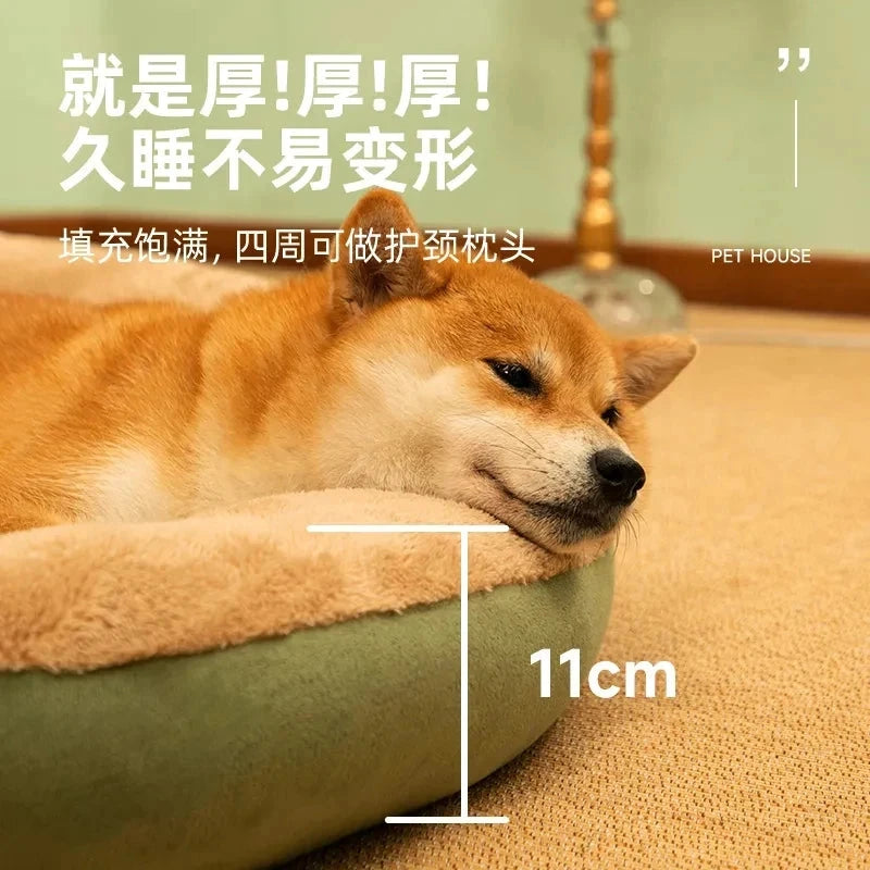 2023 Warm Soft Plush Pet Bed for Small Medium Large Dogs Round Cat Bed House Dogs Mat Dog Sleep Kennel Mat Cama Perro Manwatstore