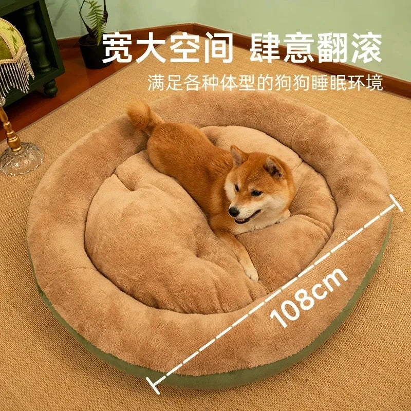 2023 Warm Soft Plush Pet Bed for Small Medium Large Dogs Round Cat Bed House Dogs Mat Dog Sleep Kennel Mat Cama Perro Manwatstore