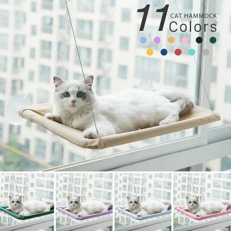 20KG Pet Cat Hammock Hanging Cat Bed Bearing Comfortable Cat Sunny Window Seat Mount Kitten Climbing Frame Pet Accessories Manwatstore