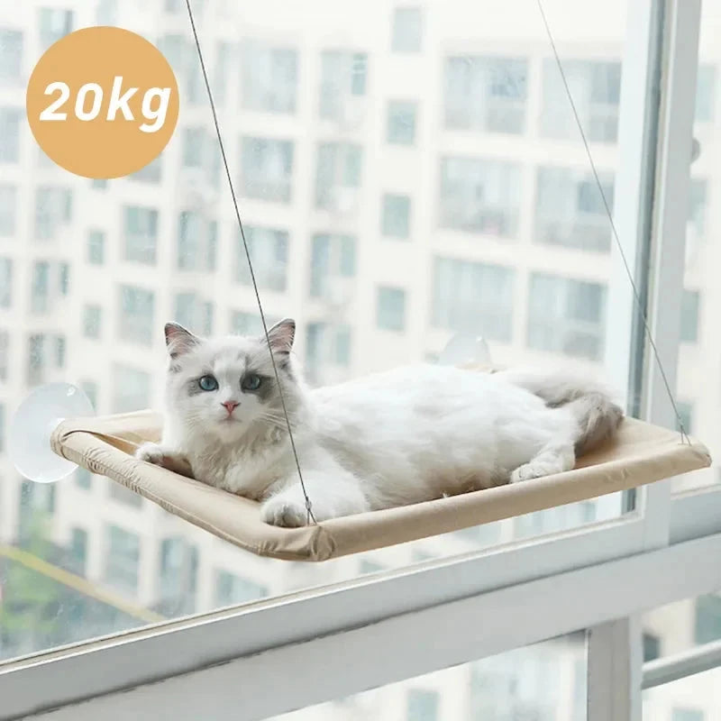 20KG Pet Cat Hammock Hanging Cat Bed Bearing Comfortable Cat Sunny Window Seat Mount Kitten Climbing Frame Pet Accessories Manwatstore