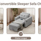 3-in-1 Convertible Sofa Bed with USB & Type-C | Single Pull-Out Sleeper Chair Manwatstore